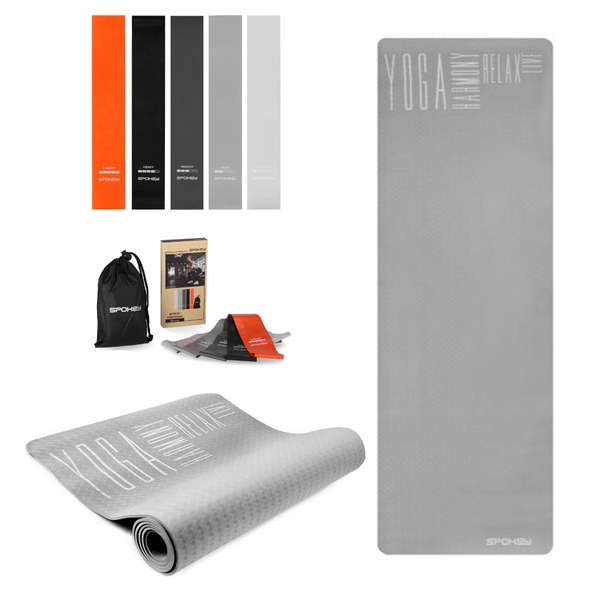 

Mata fitness antypoślizgowa +zestaw gum oporowych