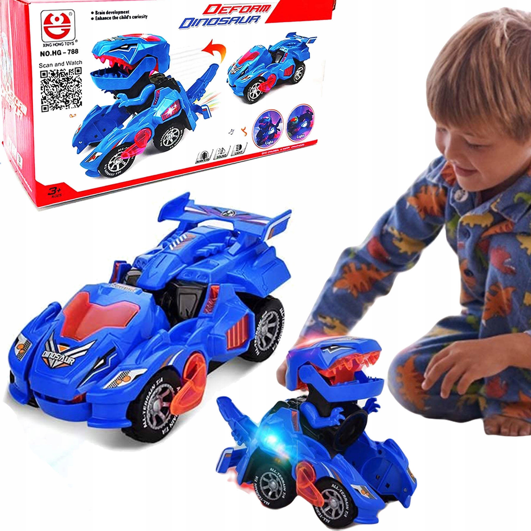 

Transformujące Autko 2w1 Auto Robot Dinozaur