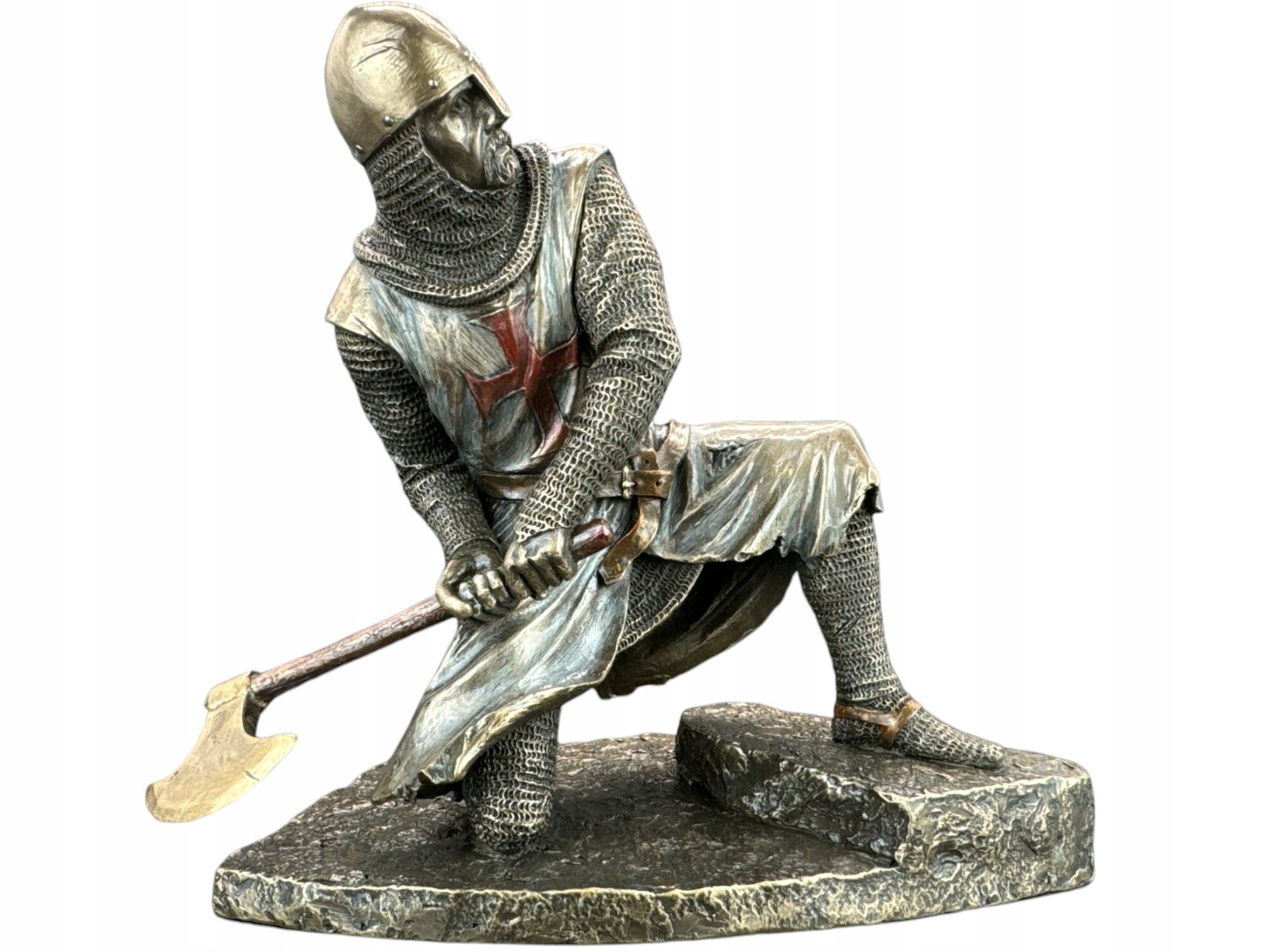 Kľačiaci rytier Krista Templarius s sekerou Veronese WU77520A4