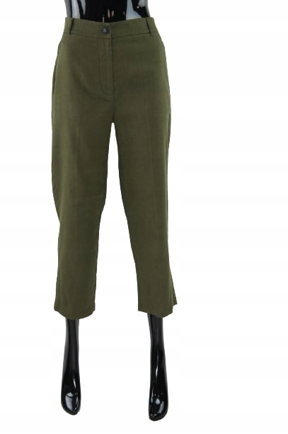 Tommy Hilfiger Khaki Proste Spodnie W Kant (31)