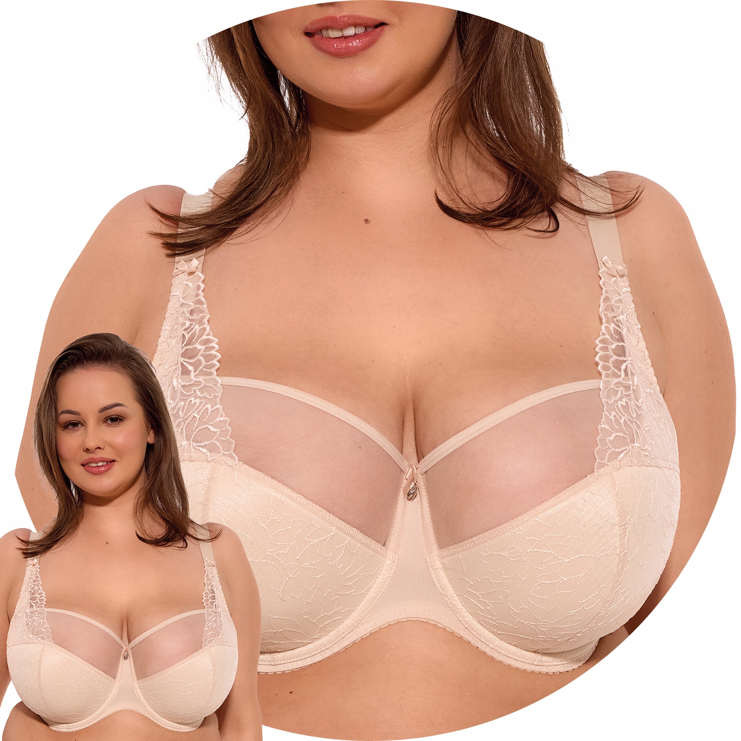 Gaia 1300M Maja Maxi Polovyztužená podprsenka Semi Soft béžová 90J