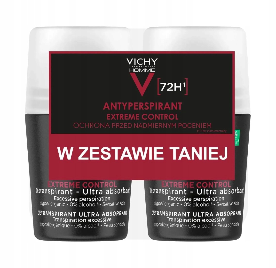 Vichy Deo Roll-on Ochrona do 72h, 2x50ml
