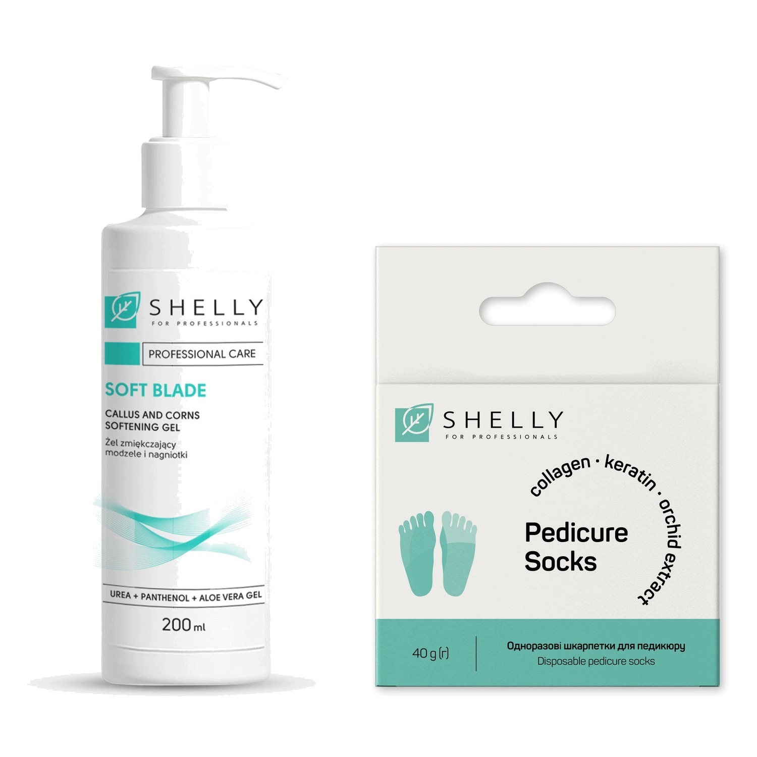Gel na mozoly a otisky Shelly Soft Blade 200 ml ponožky na pedikúru