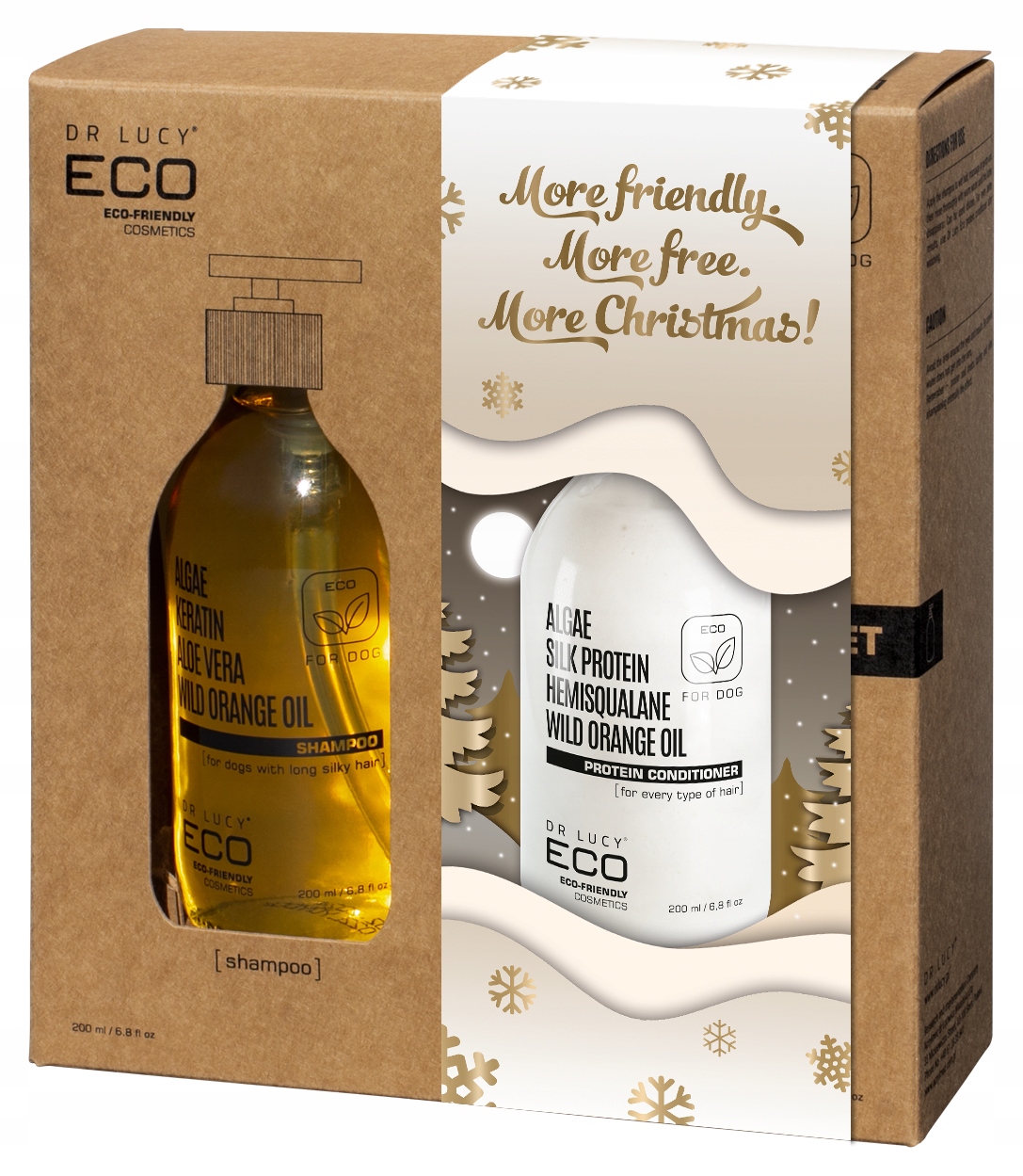 Dr Lucy Eco Sada Šampon Pro Dlouhou Srst A Proteinový Kondicionér Pro Psy
