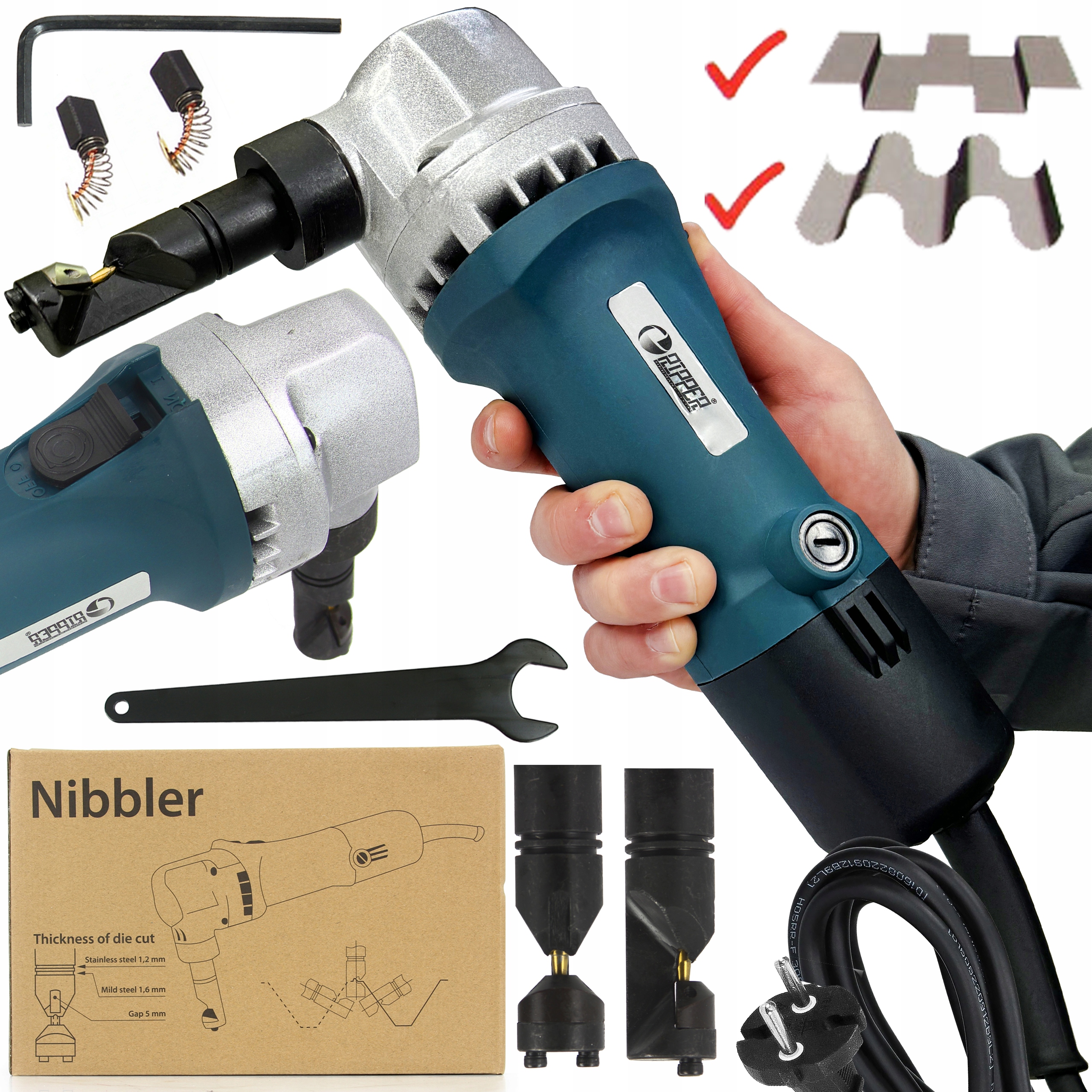 ELEKTRYCZNE NOŻYCE DO CIĘCIA BLACHY NIBBLER