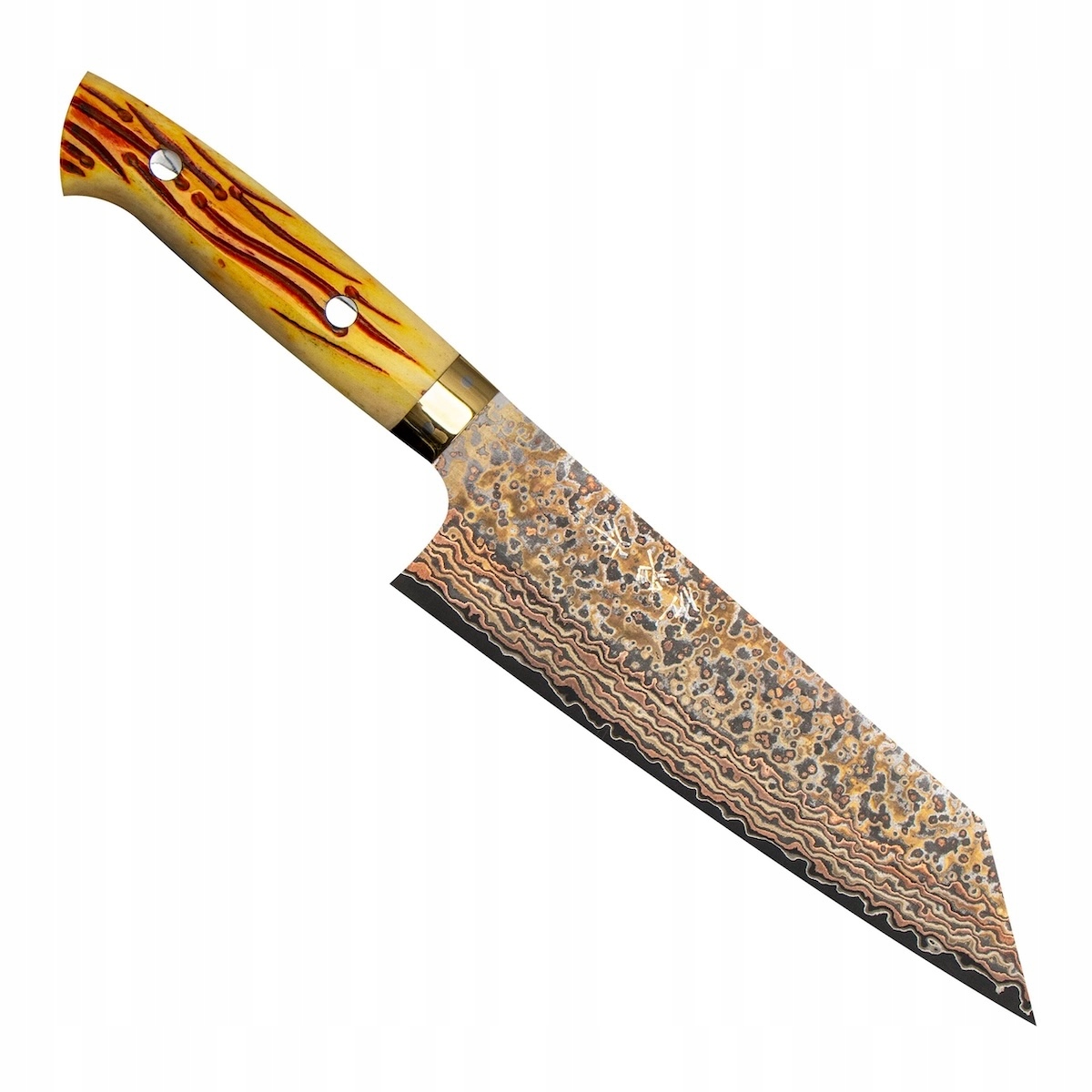 Takeshi Saji Obb Bla Ručne kovaný VG-10 Color Japonský nôž šéfa Bunka 17 cm