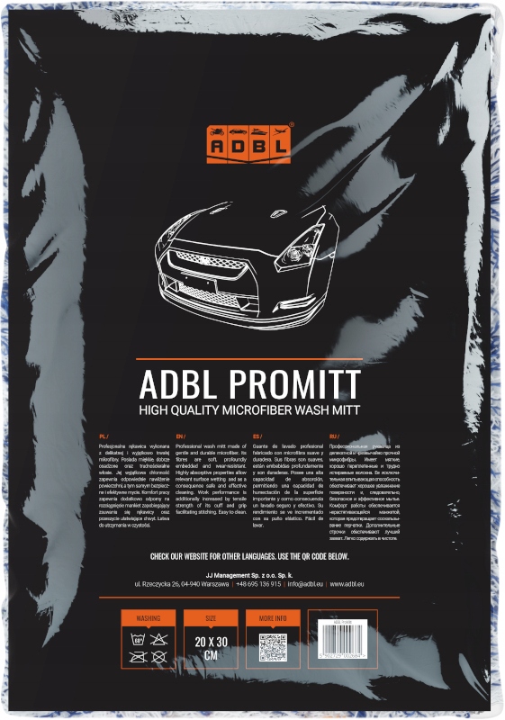 ADBL PROMITT PROFESJONANA RĘKAWICA MIKROFIBROWA DO MYCIA SAMOCHODU AUTA Kod producenta 7149-uniw