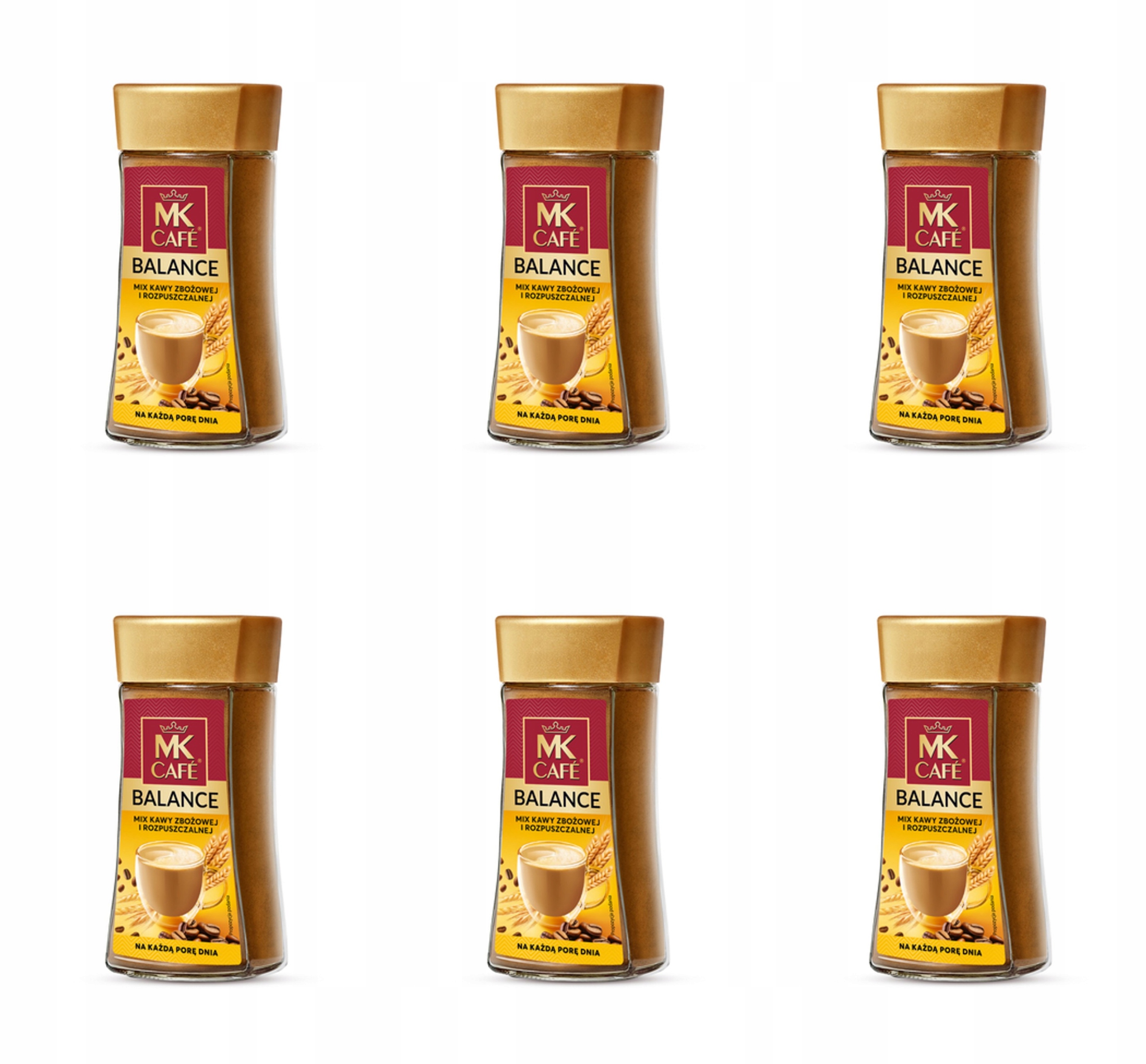 MIX obilné a rozpustné kávy Mk Cafe Balance 180 g X6