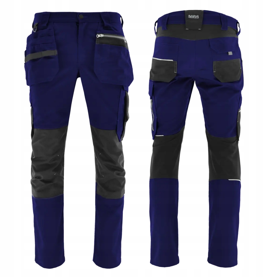 Spodnie Robocze Do Pasa, Monterskie Mocne Z Kieszeniami Monter Sara 58