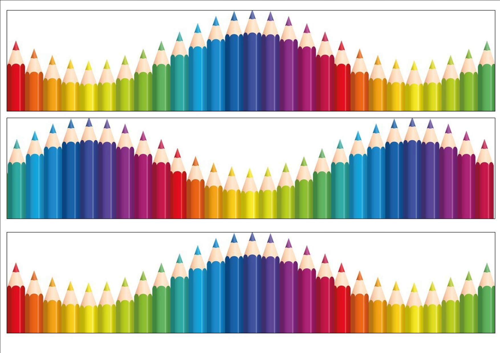 Opłatek na tort waflowy OBWÓDKA kredki a4