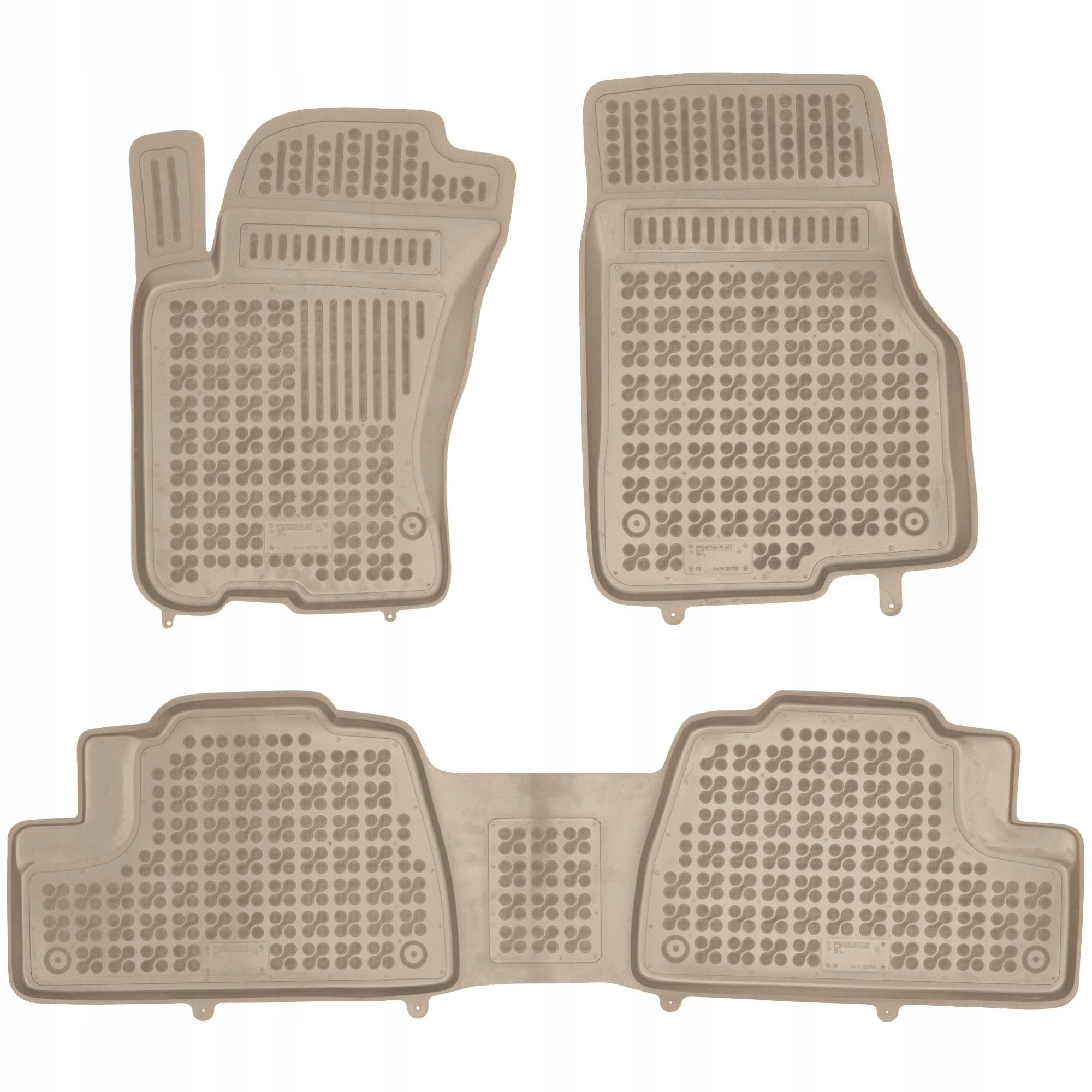 Béžové gumové rohože Mercedes trieda M (W163) 1997-2005