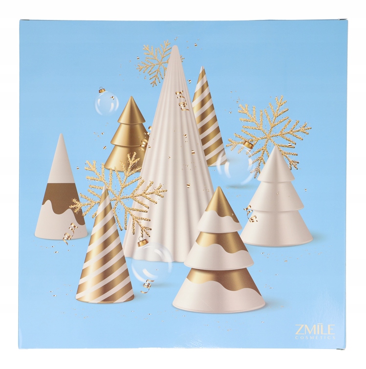 Адвент-календарь Zmile Square 3D Christmas Trees, 24 средства для макияжа и лаки для ногтей