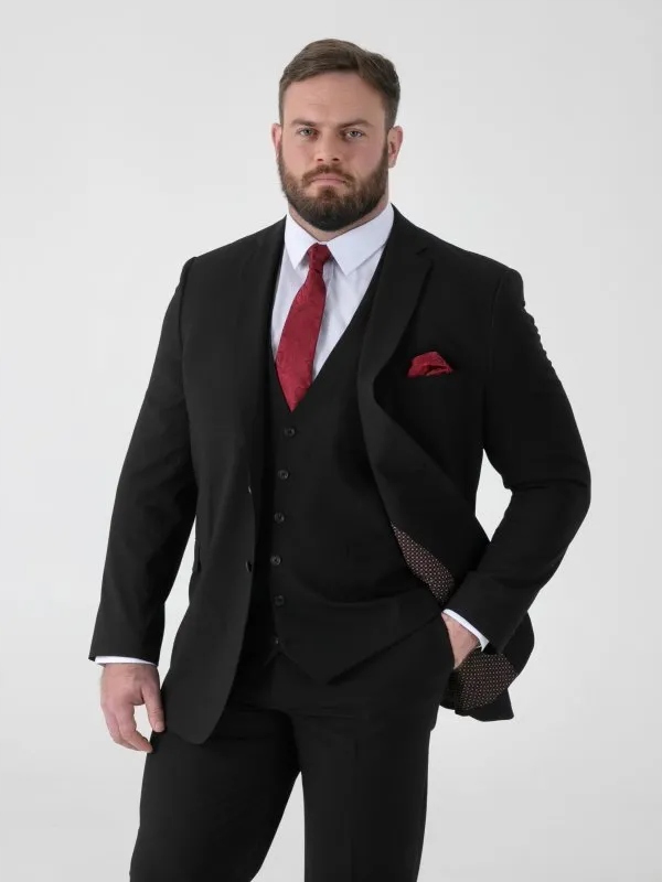 Černá Sako TED-D555 pro oblek ve velkých velikostech [Velikost 50R]