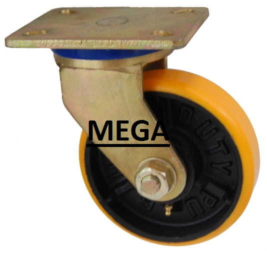 (1240) Kolečko z polyuretanové litiny, otočné, 150 mm