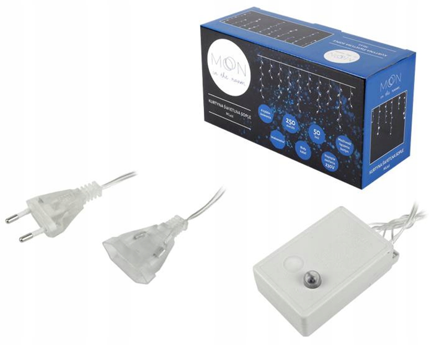 

Lampki ozdobne sople kurtyna świetlna 250 Led 5m