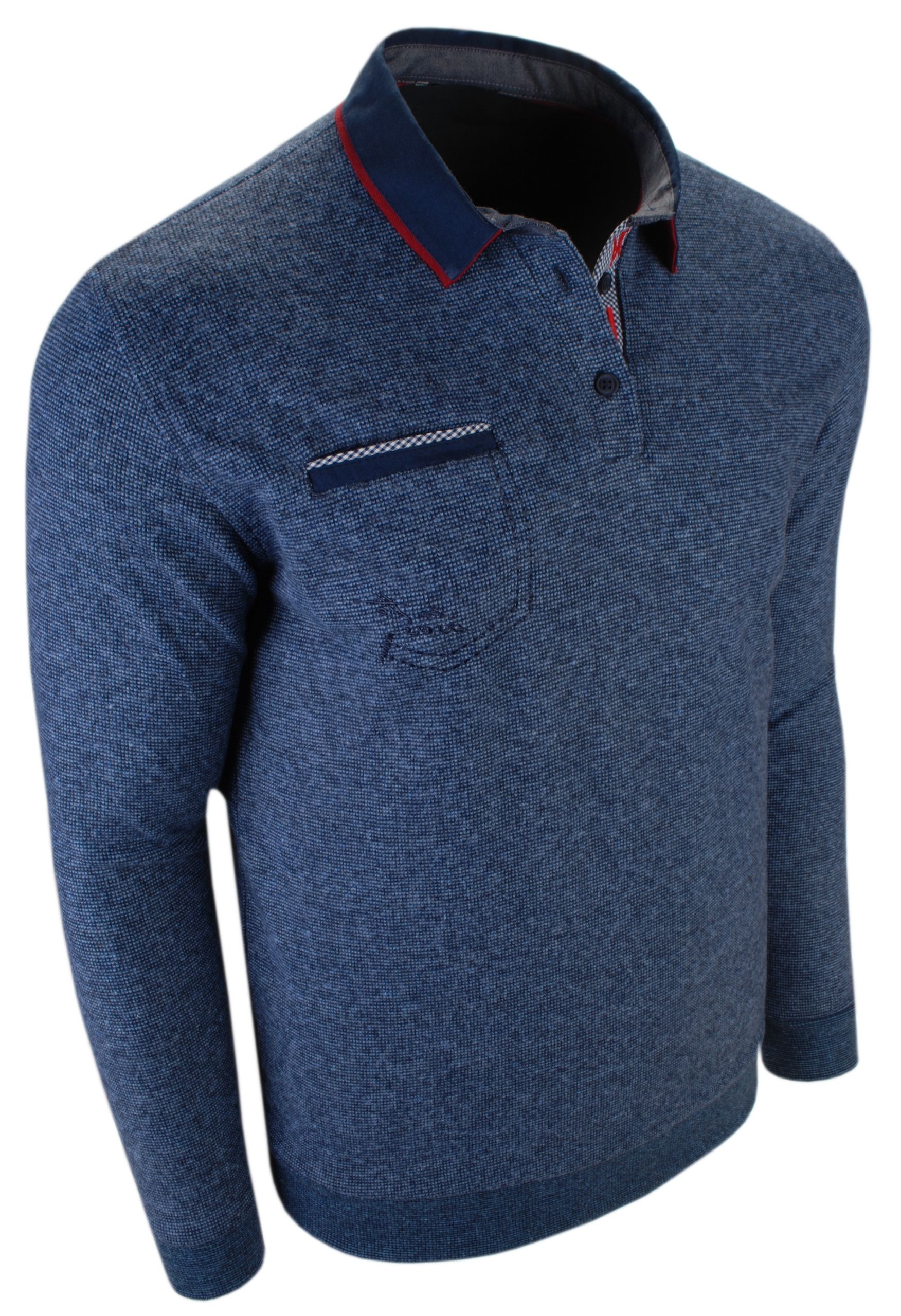 XXL-MĘSKI SWETER-BLUZA POLO Z KIESZONKĄ DY03/2 Rozmiar XXL