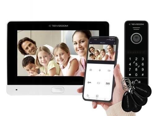 Videovrátnik Revizoom Wifi Tuya Monitor 7" Náhľad Šifrátor Náhľad Z Apki