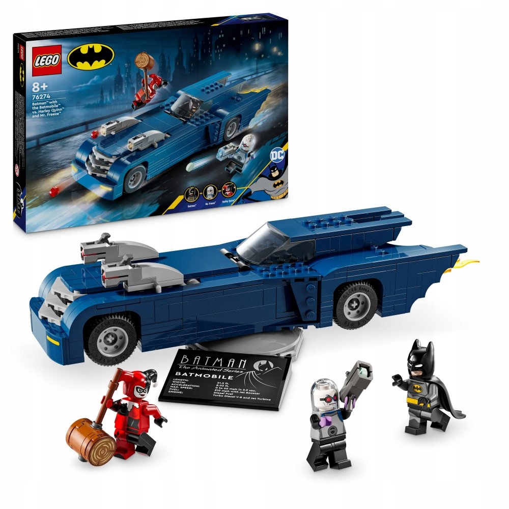 Lego 76274 Heroes Batman s batmobilem versus Harley Quinn a Mr Freeze