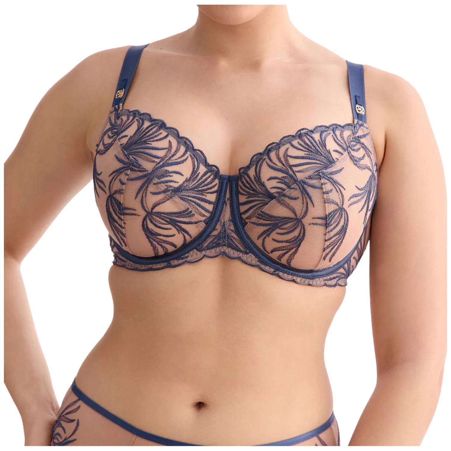 Měkká podprsenka typu soft s výšivkou Ewa Bień Palmer B161 65F