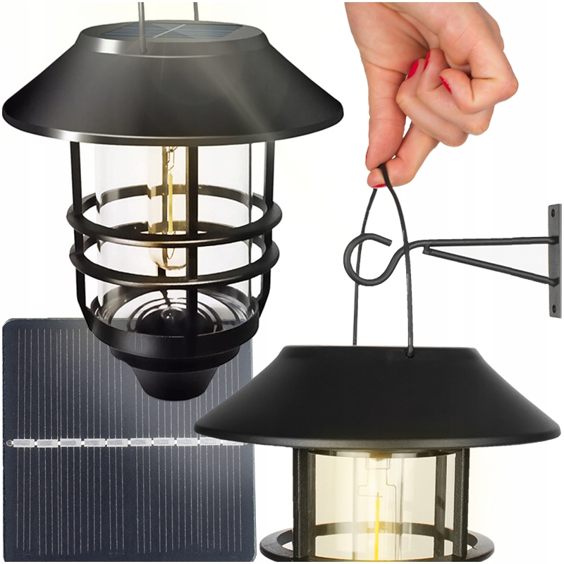 

Wisząca Lampa Solarna Led Latarenka Ogrodowa Loft