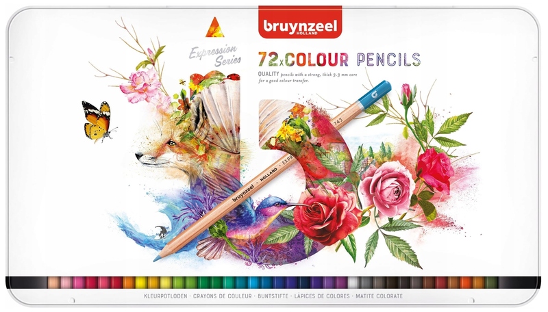 Pastelky 72-kol. v kovové krabičce Expression, Bruynzeel