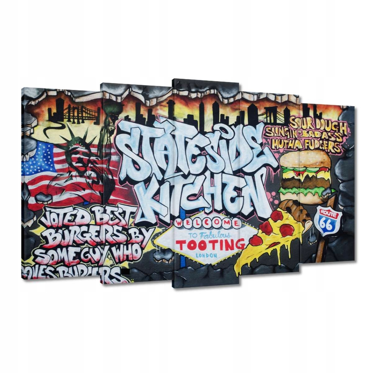 Obrazy 100x60 Grafiti Usa Hamburger