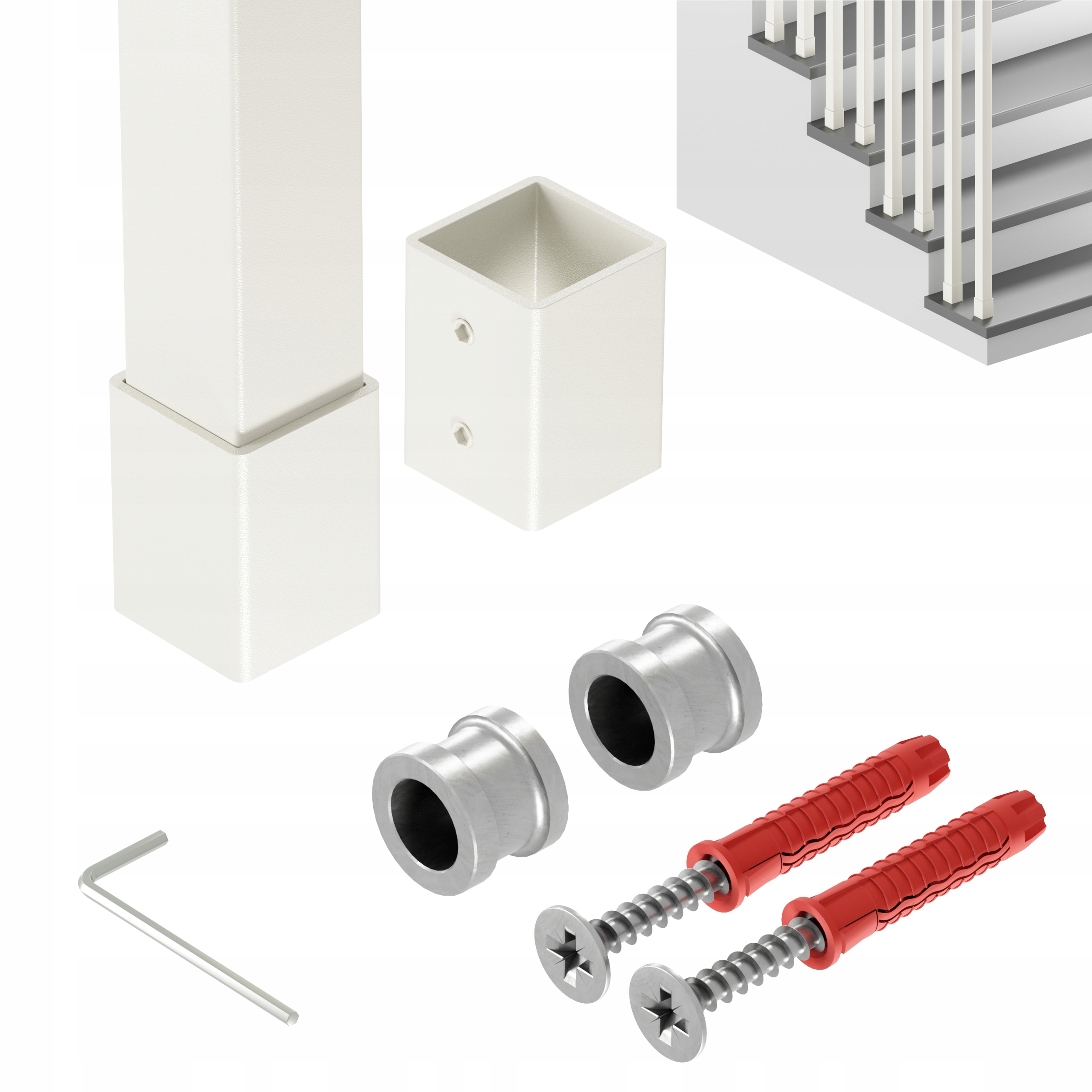 Zábradlí Na Schody Barierka Sloupek Kašmír 25x25 mm 400 cm Harfa Slim