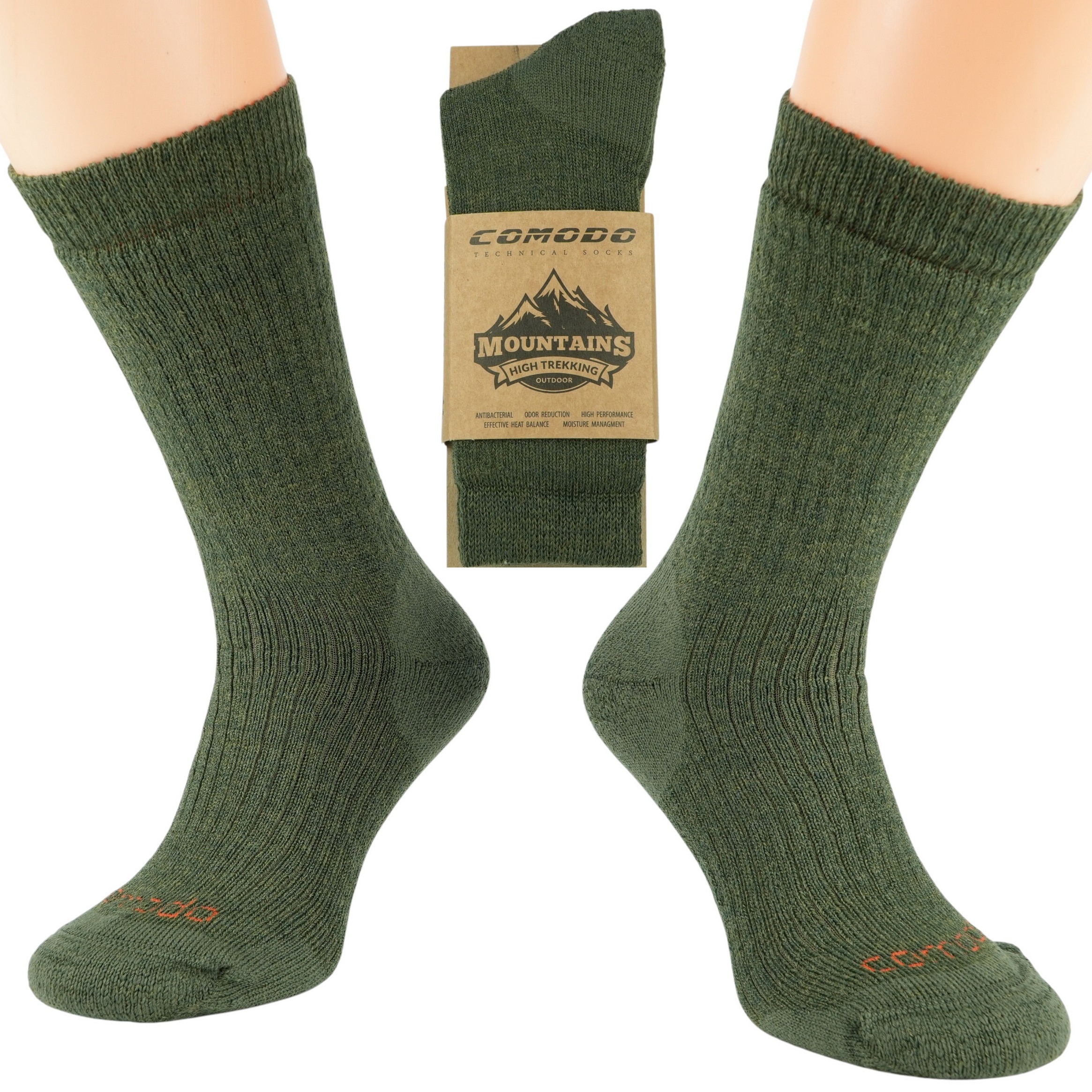 Comodo TRE11 Skarpety Trekkingowe w Góry Wiosna Jesień Merino 35% roz 35-38