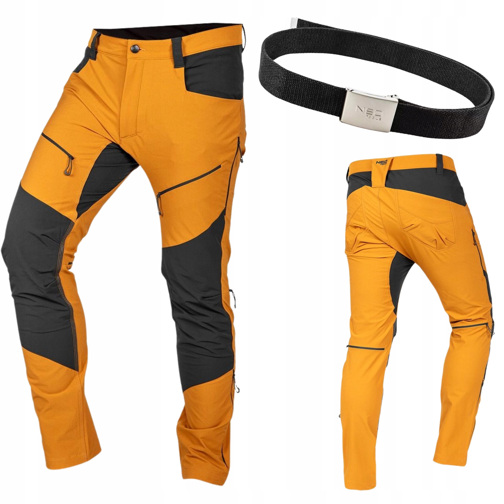 Neo Spodnie Robocze Męskie z Paskiem Stretch Uniwersalne Taktyczne Bojówki