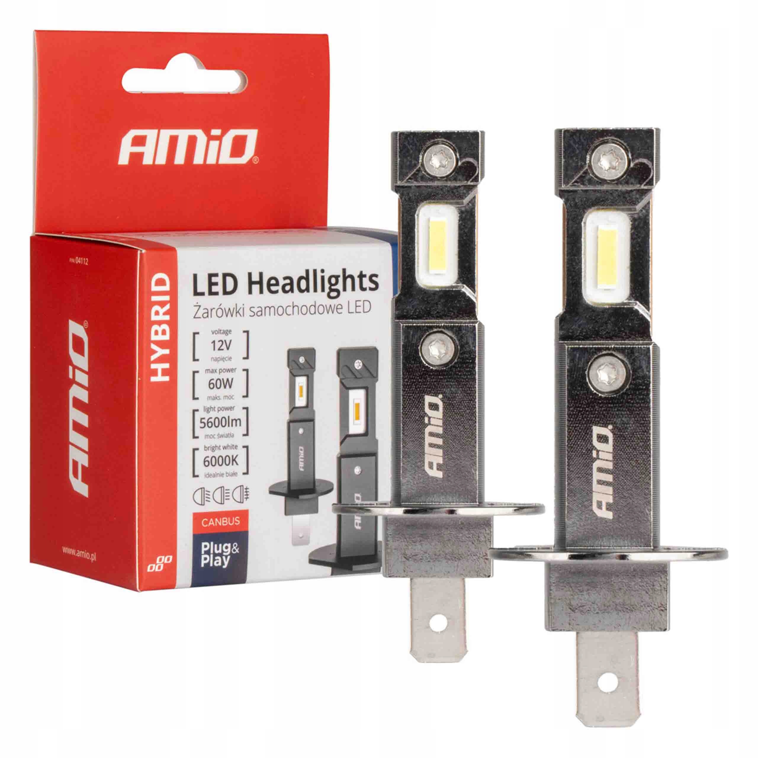 Żarówka H1 Led Set 6000K Hybrid 04112 Amio