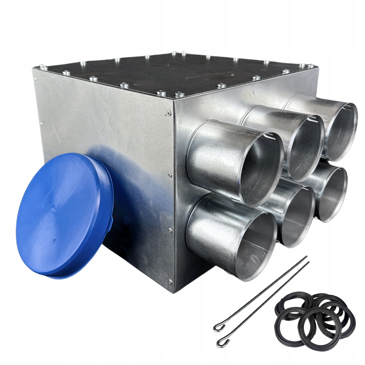 Ventilační rozdělovač rozvodné skříně 6x90 mm Rekuperace fi 160