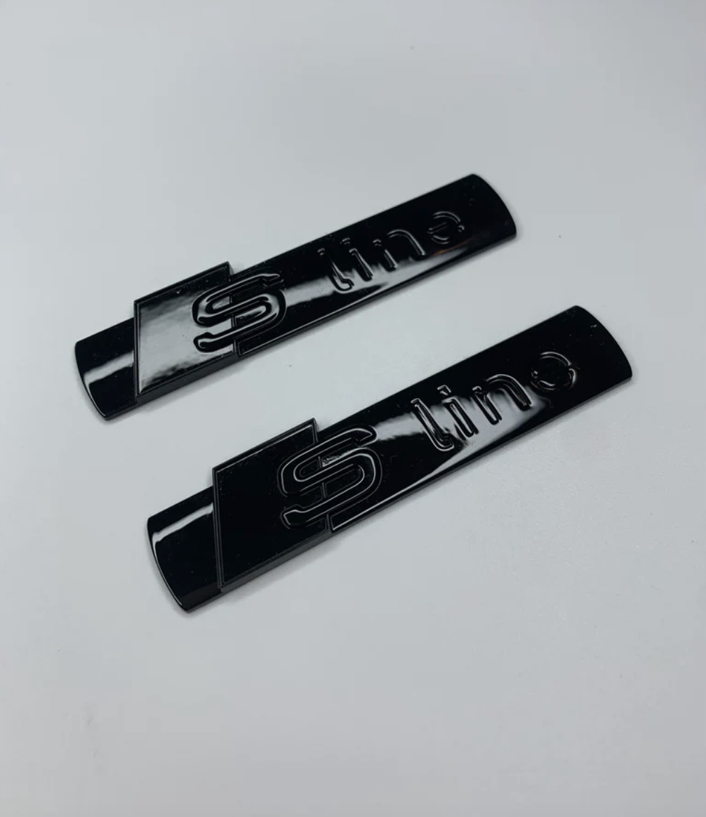 Emblém S-line čierny lesk 2 ks Full Black Abs