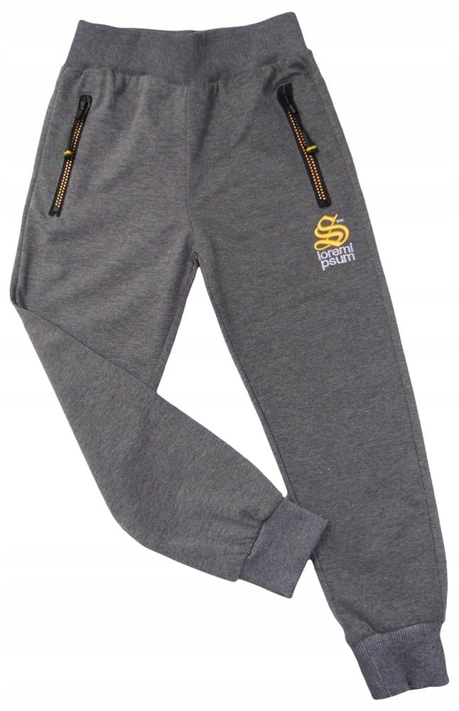 SPODNIE dresowe suwaki 2912 POWER 10A grafit Płeć chłopcy dziewczynki