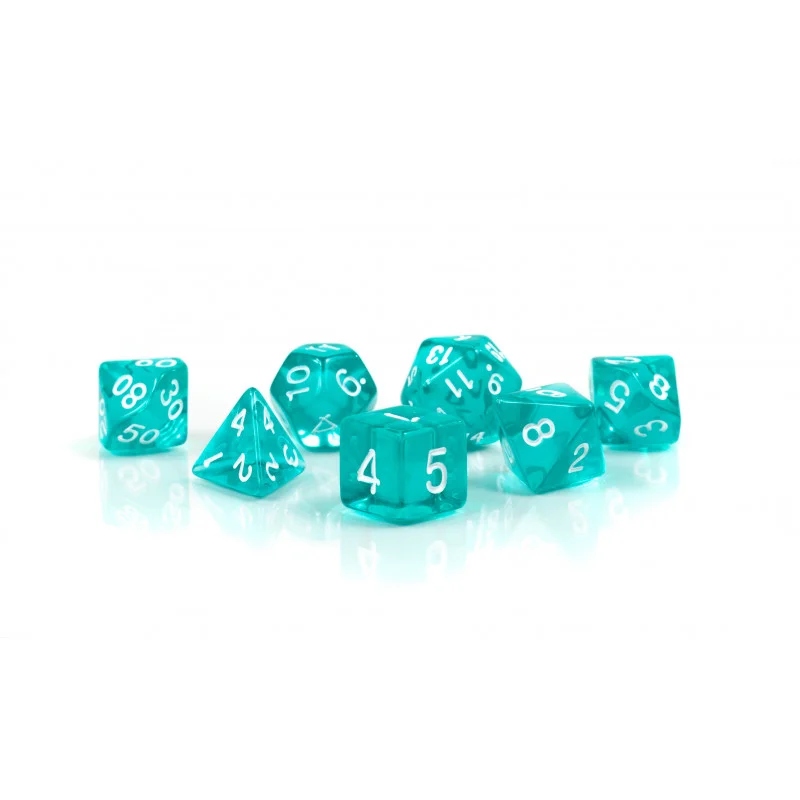 MAGIA WODY ZESTAW 7 PRZEZROCZYSTYCH KOŚCI RPG