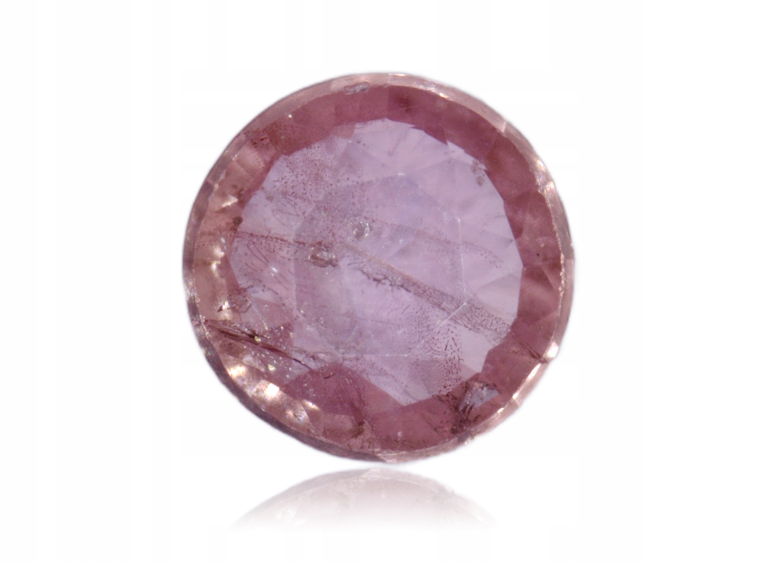 Safír 0.13ct Růžový Kulatý eCertifikát Wbd