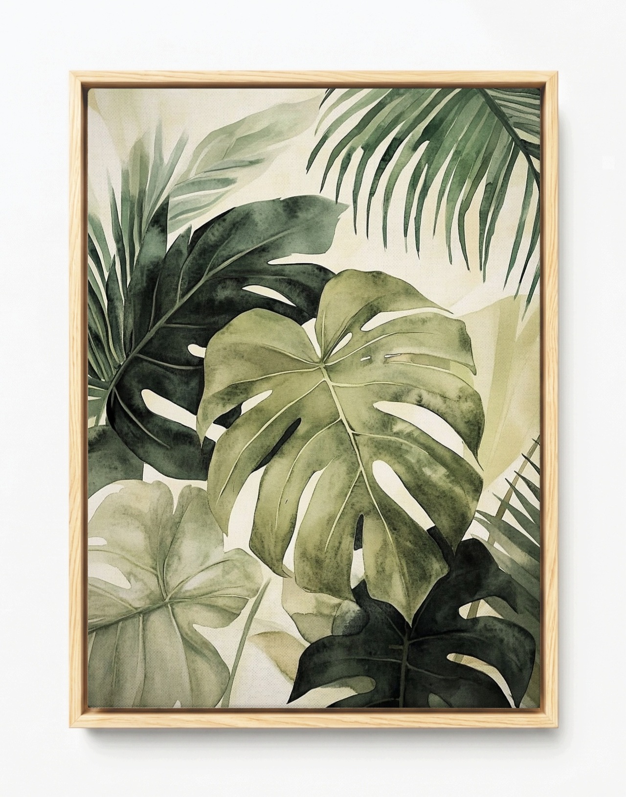 Obraz Rám American Box Akvarel Príroda Príroda Rastliny Monstera 60x80