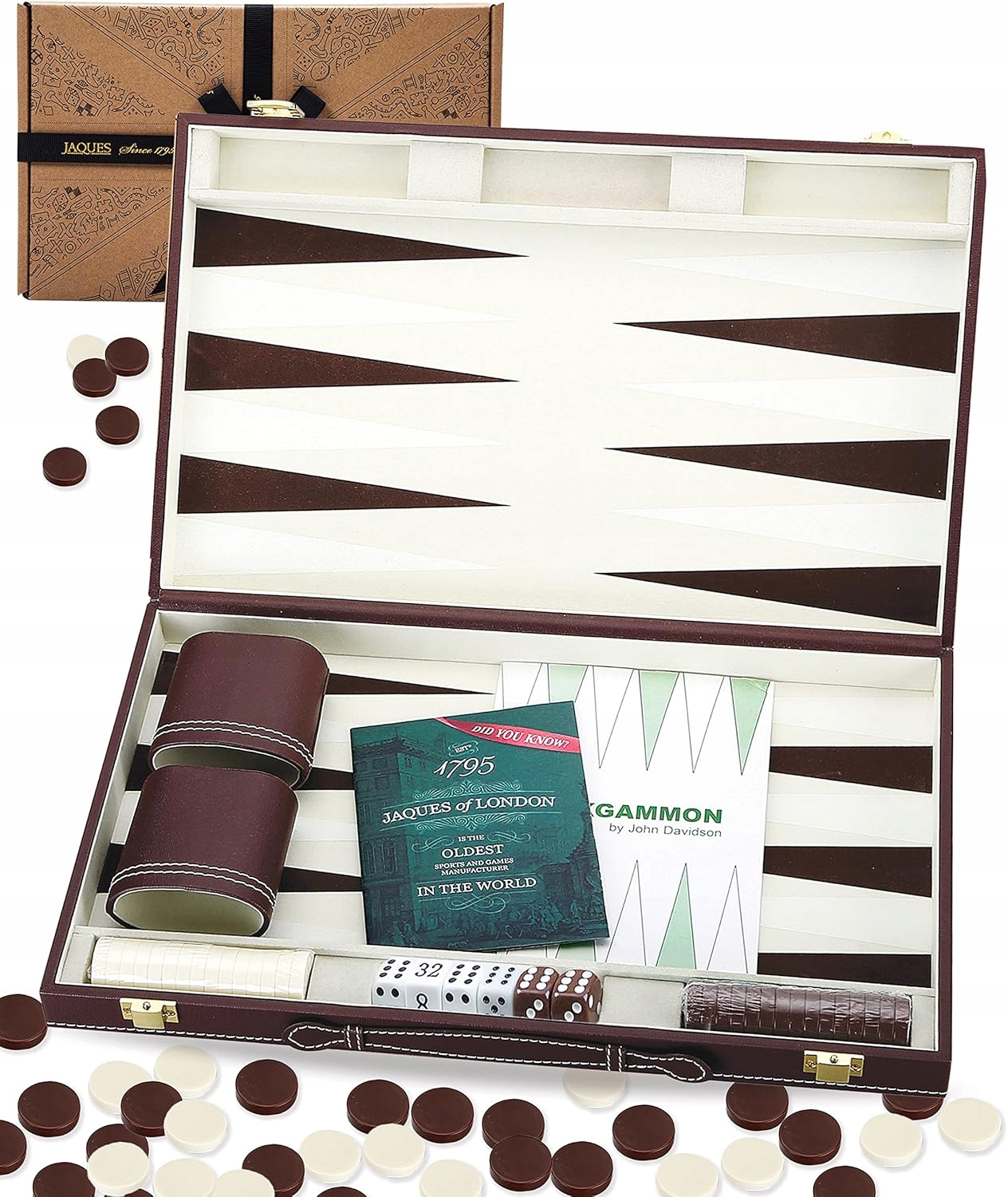 Gra planszowa Jaques London Backgammon Gra w stylu backgammon 15 cali