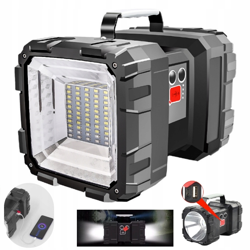 ПОТУЖНИЙ АКУМУЛЯТОРНИЙ СВІТЛОДІОДНИЙ ЛІХТАРИК USB ПРОЖЕКТОР 1200