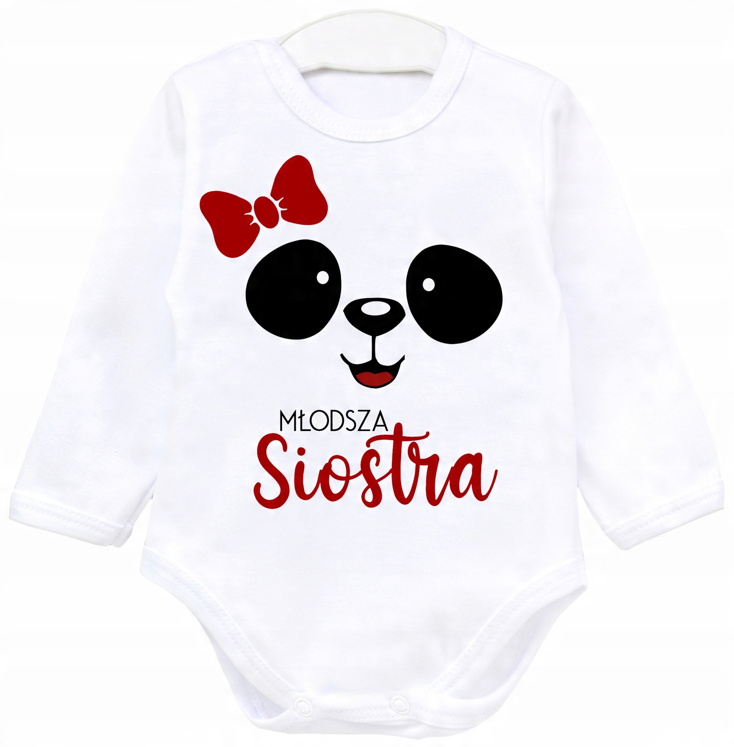 

Body dł rękaw napisy Młodsza siostra Panda r. 68