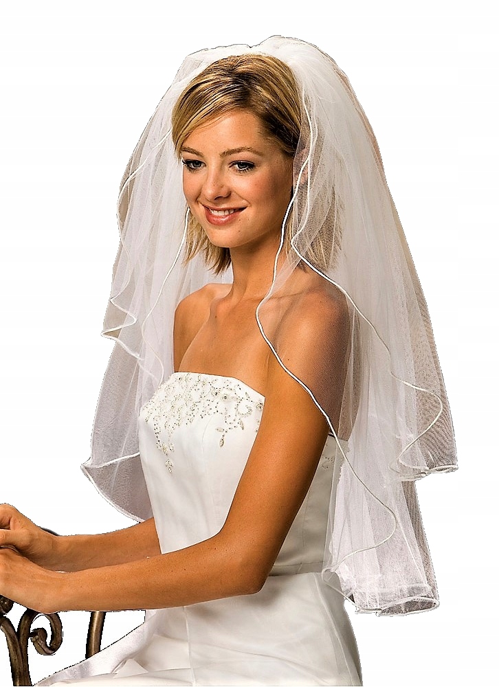 Welon ślubny GĘSTA MEREŻKA 60/80cm____ WYSYŁKAw48h