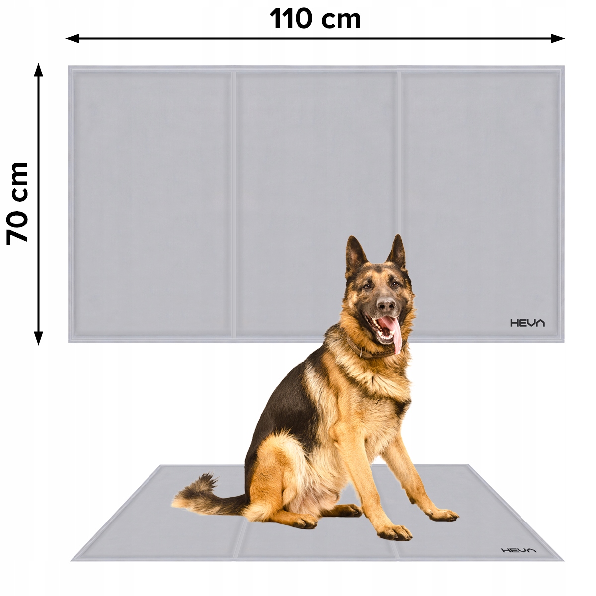 Mata chłodząca duża dla psa kota wodoodporna żelowa legowisko XXL 110x70 cm Długość 110 cm