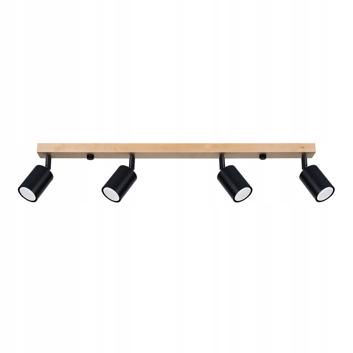 Stropné bodové svietidlo, štvoritá tuba, obdĺžnikové, čierne, 4xGU10 10W Sollux