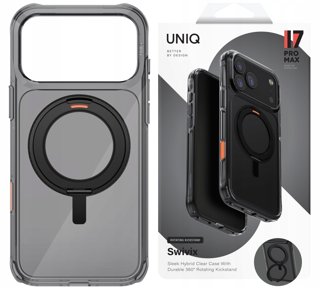 Uniq Swivix MagSafe etui z Podstawką Ring obudowa case do iPhone 17 Pro Max