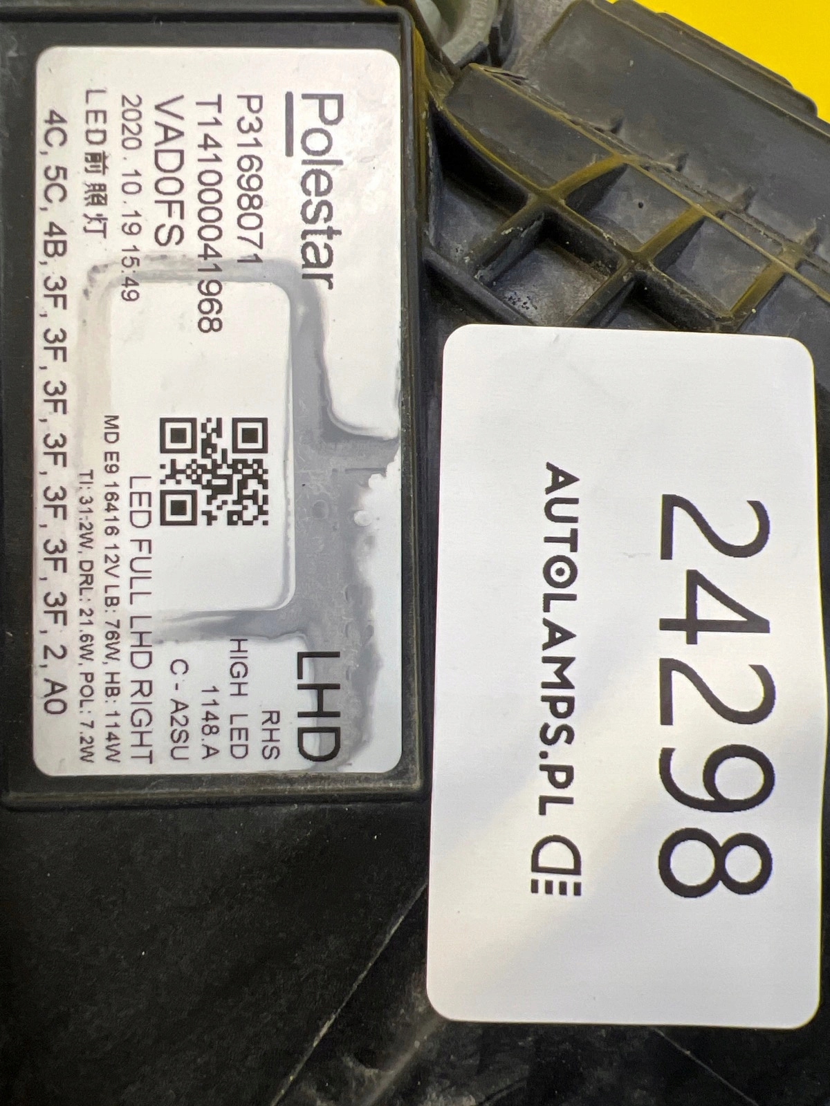Polestar 2 II far prednja desna Full Led 2020- P31698071