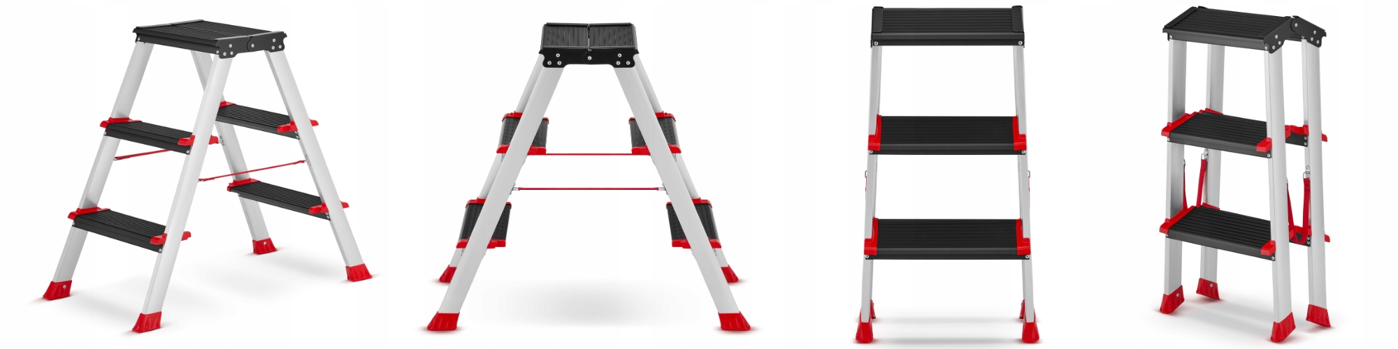Drabina aluminiowa profesjonalna dwustronna składana HIGHER 2x3 - 2,75m — 14
