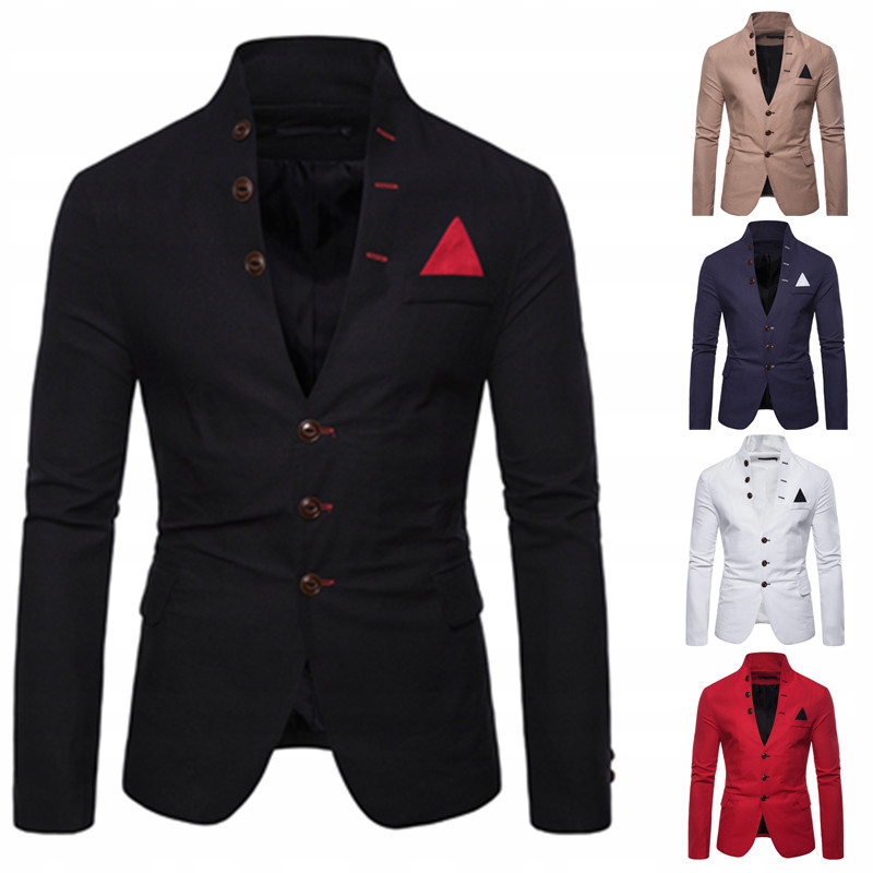 CASUAL Męska Marynarka BIZNESOWA SLIM STYL Marka inna