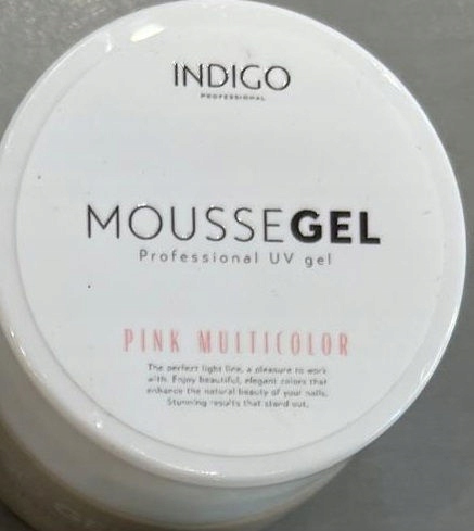 Indigo Moussegel mousse gel Pink Multicolor żel 50ml budujący