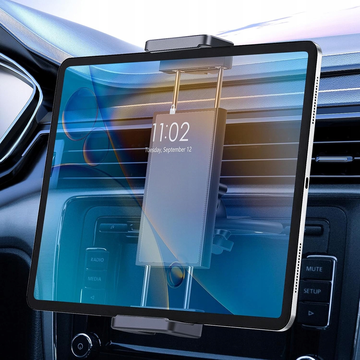 Uchwyt Samochodowy Do Slotu CD Stabilny Wytrzymały Holder Na Tablet Telefon