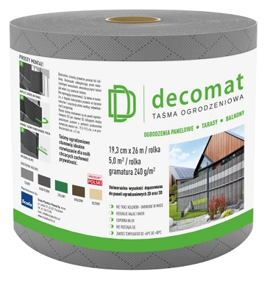 Scala Decomat Taśma Ogrodzeniowa 19.3X2600CM Szara