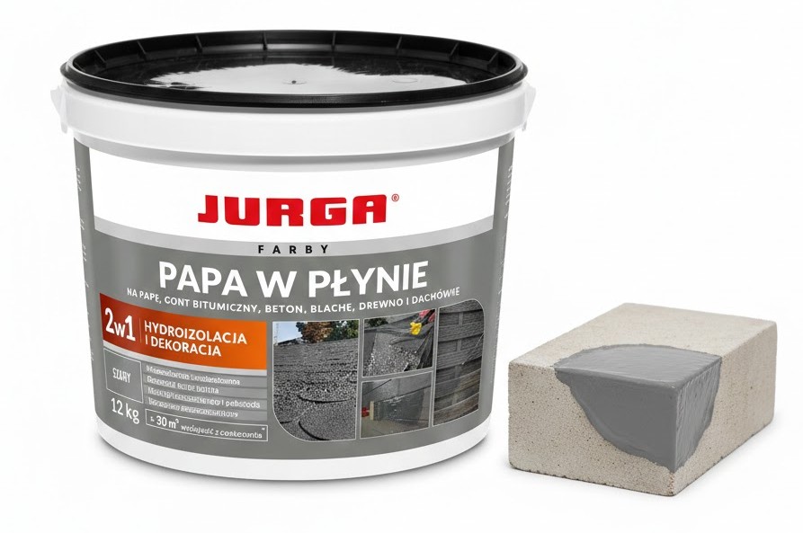 Papa w płynie uniwersalna Szary Folia na Dach ogrodzenie Wodoodporna 12kg